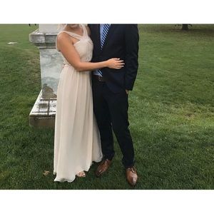 Bridesmaid dress French vanilla size 8